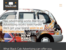 Tablet Screenshot of blackcab-advertising.com